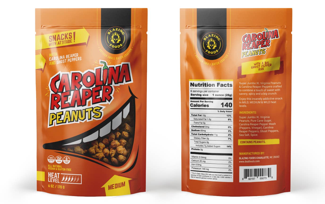 Carolina Reaper Peanuts 6 OZ - MEDIUM