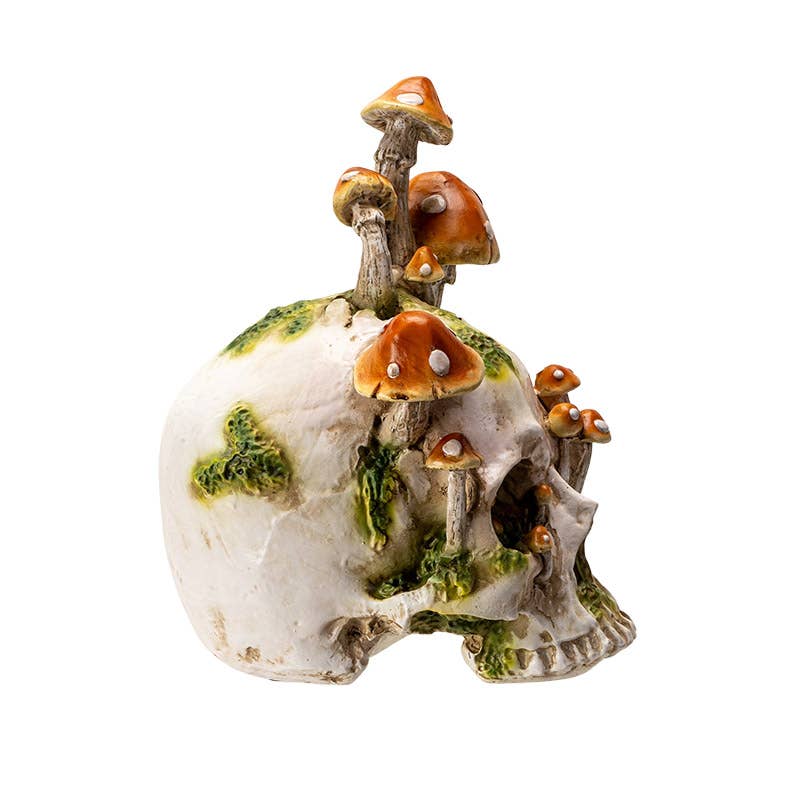 Large Skull with Mushrooms