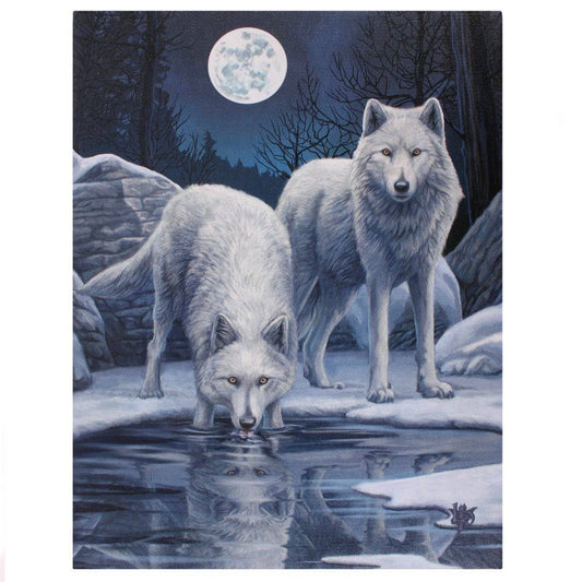 Winter Warrior Wolves Canvas Print