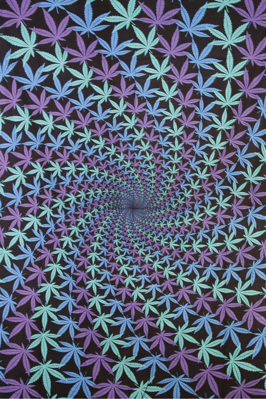 3D Tapestry Night Leaf Spiral