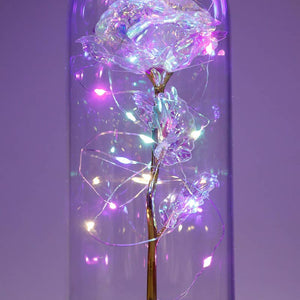 Tall Metallic Galaxy Rose Dome LED Light Stand