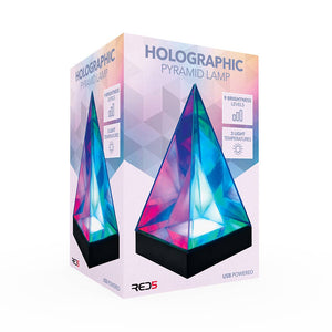 Novelty Sensory Light - Holographic Pyramid  Lamp