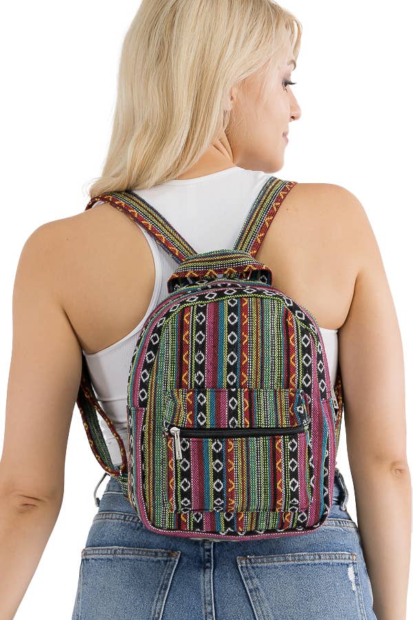 Navajo Boho Tribal Woven Backpack