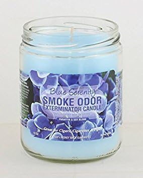 Smoke Odor Exterminator, Blue Serenity 13oz Jar Candle,