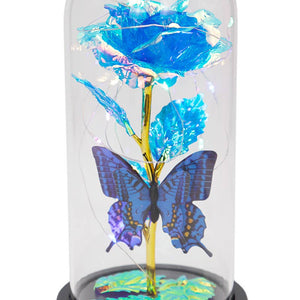 Butterfly Metallic Galaxy Rose LED Light Stand