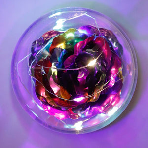 Tall Metallic Galaxy Rose Dome LED Light Stand