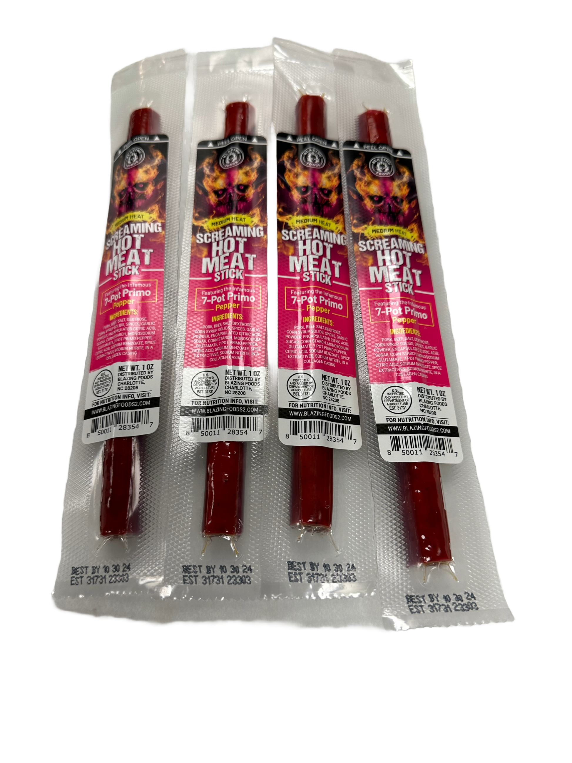 7-Pot Primo Pepper & Garlic Savory Spicy Meat Sticks 1 Stick