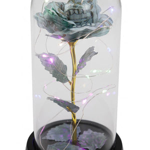 Money Rose Glass Dome LED Light Stand