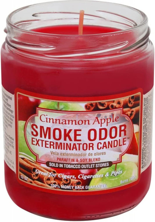 Smoke Odor Exterminator 13 oz Jar Candles Cinnamon Apple