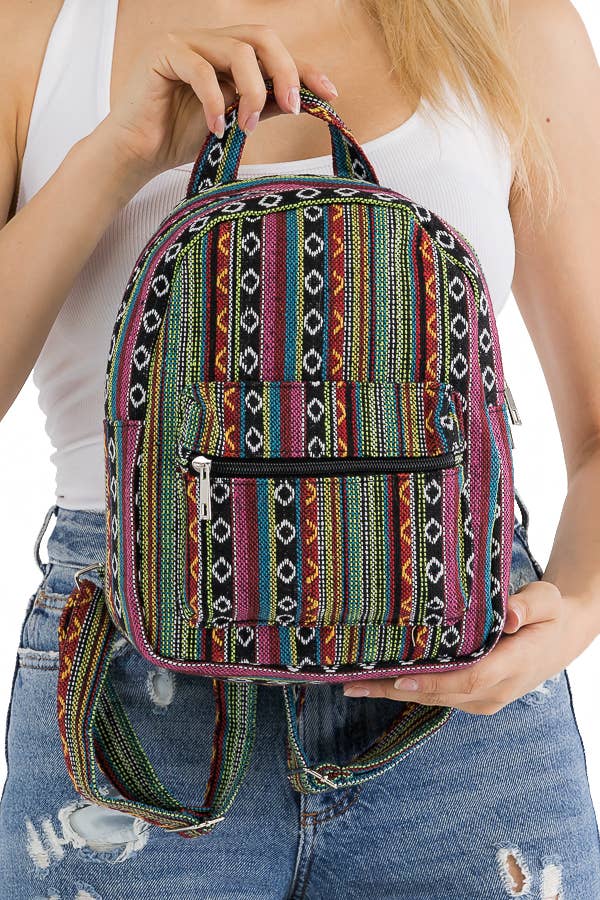 Navajo Boho Tribal Woven Backpack