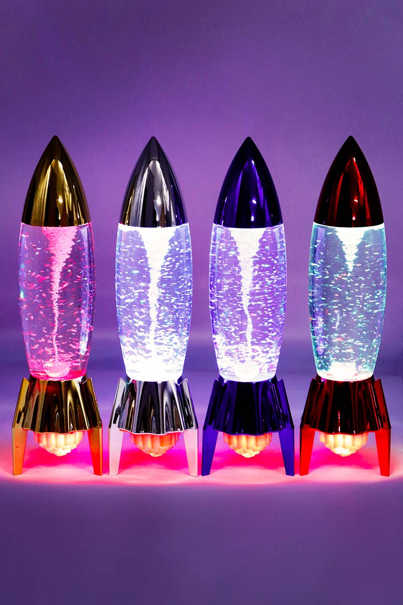 Space Rocket Tornado Color-Changing LED Light Lamp