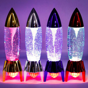 Space Rocket Tornado Color-Changing LED Light Lamp