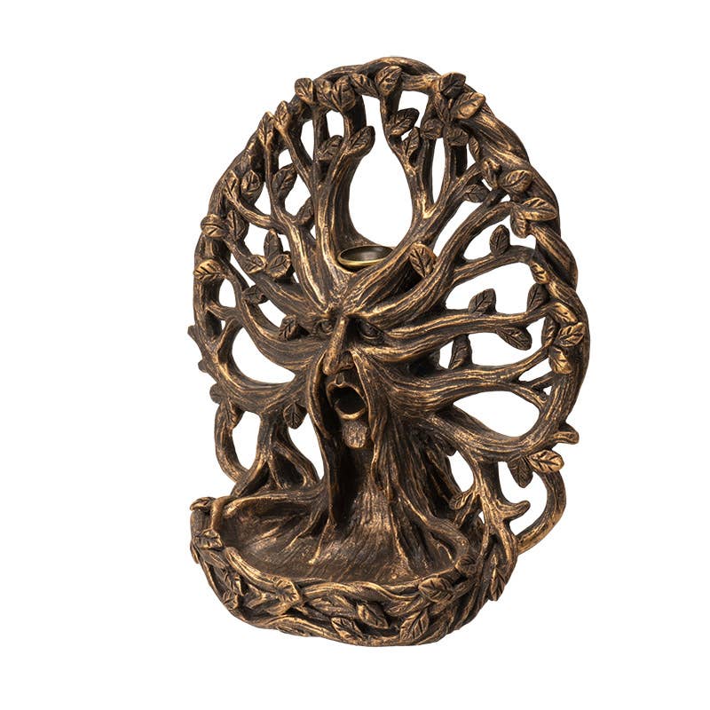 Tree Of Life Greenman Backflow Incense Burner