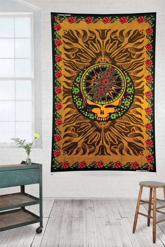 Grateful Dead SYF & Roses Tapestry Hippie Tapestries Dorm