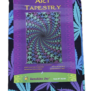 3D Tapestry Night Leaf Spiral