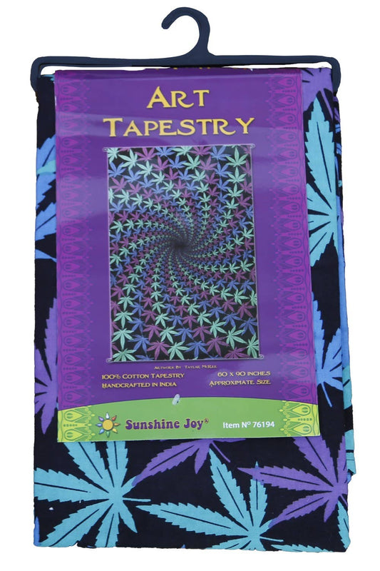 3D Tapestry Night Leaf Spiral