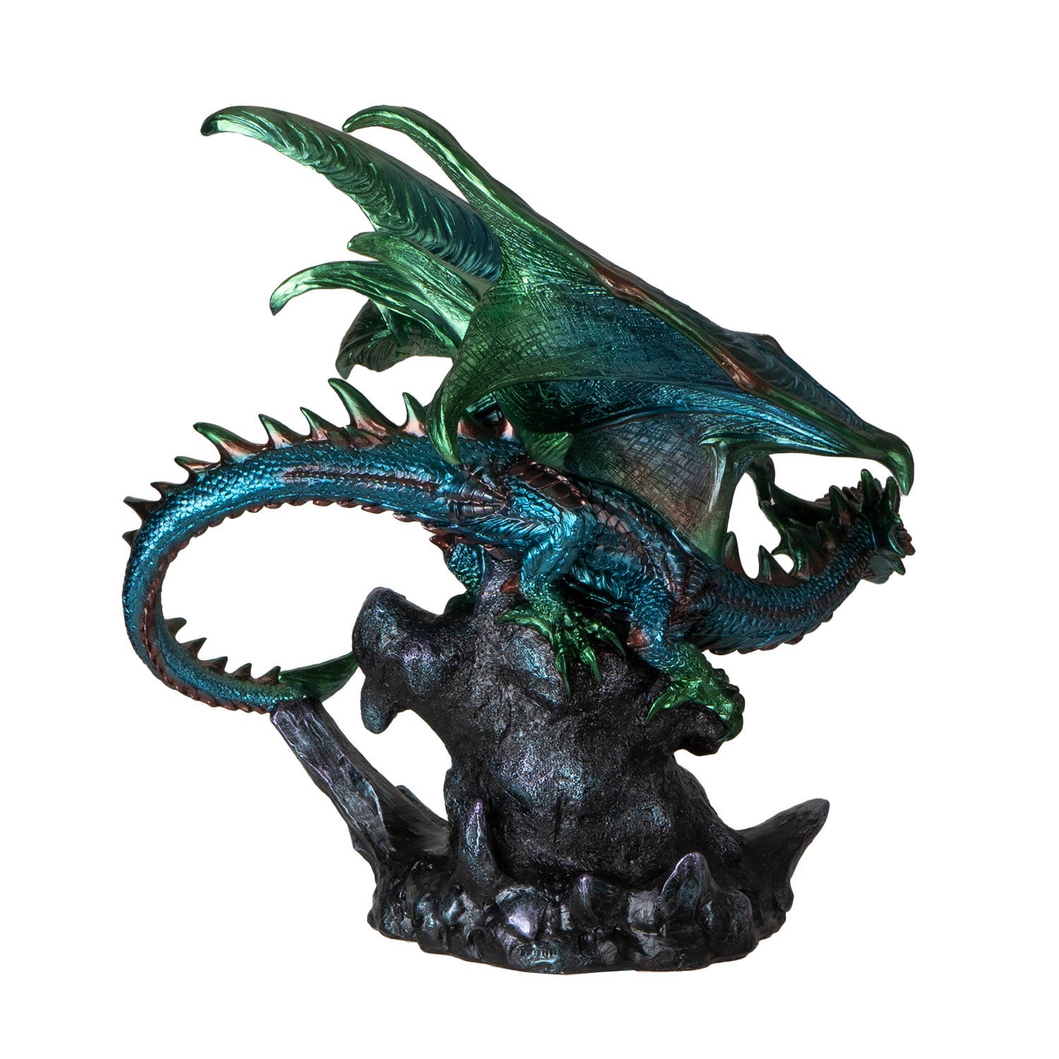 Dragon on Geode Rock Statue