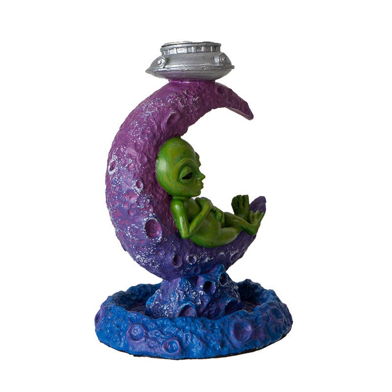 Alien on Moon Backflow Incense Burner