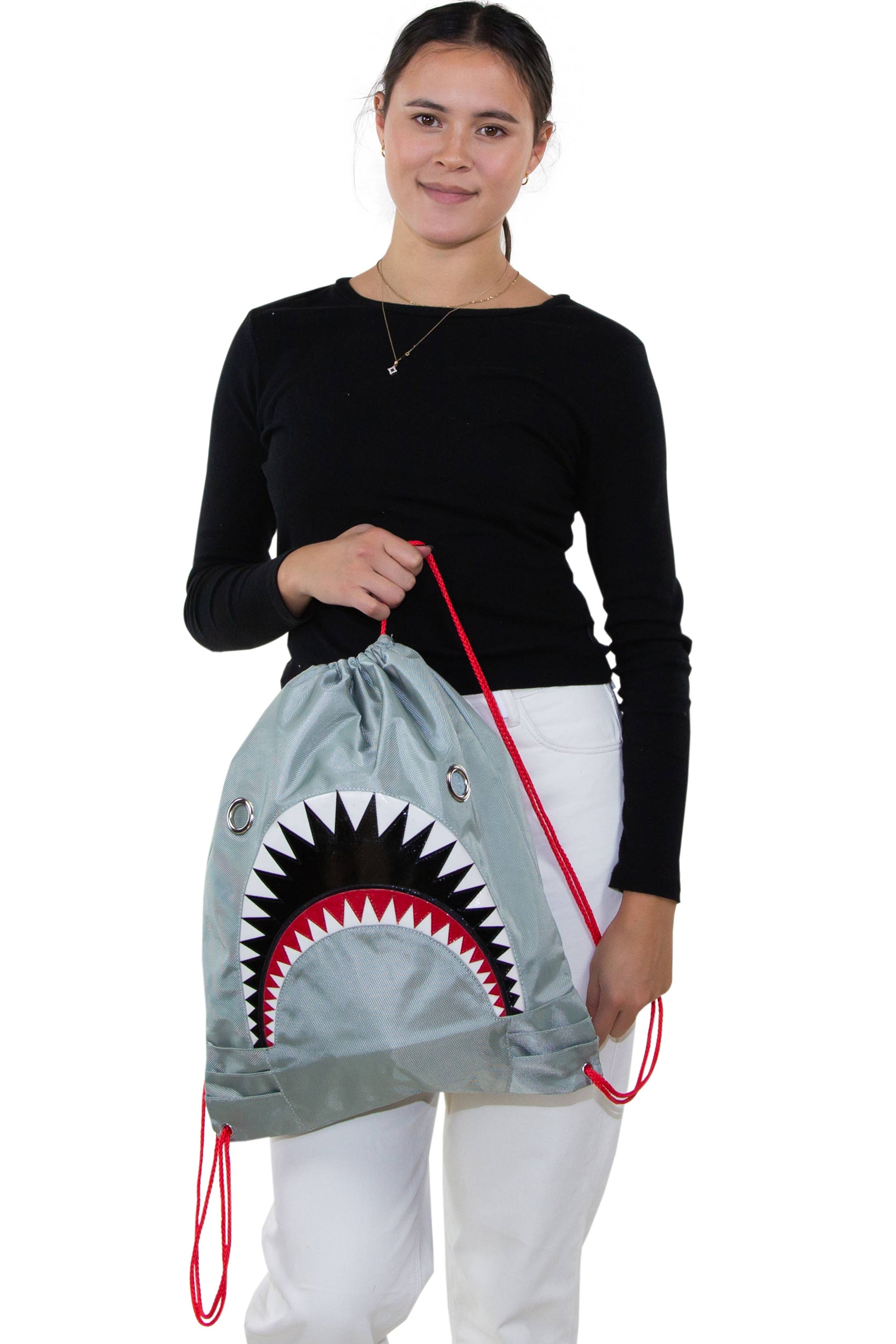 Shark Drawstring Backpack