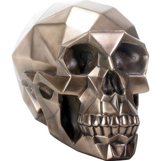 Bronze Polygon Skull Sculpture