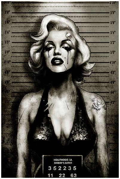 Monroe Mugshot - Art Print - Framed