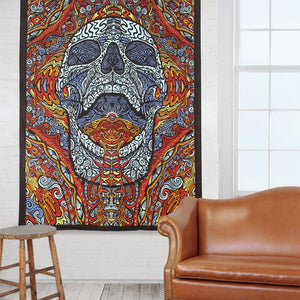 3D Tapestry Mindful Skull Hanger Packaged Tapestries Hippie