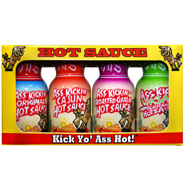 Travel Size Ass Kickin’ Hot Sauce 4 Pack