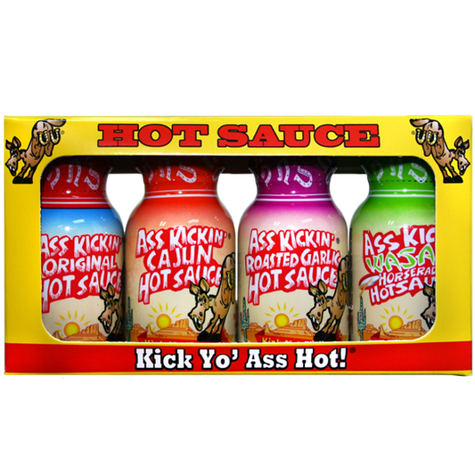 Travel Size Ass Kickin’ Hot Sauce 4 Pack