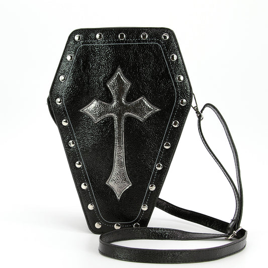 Metallic Cross Coffin Bag