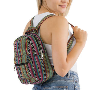 Navajo Boho Tribal Woven Backpack