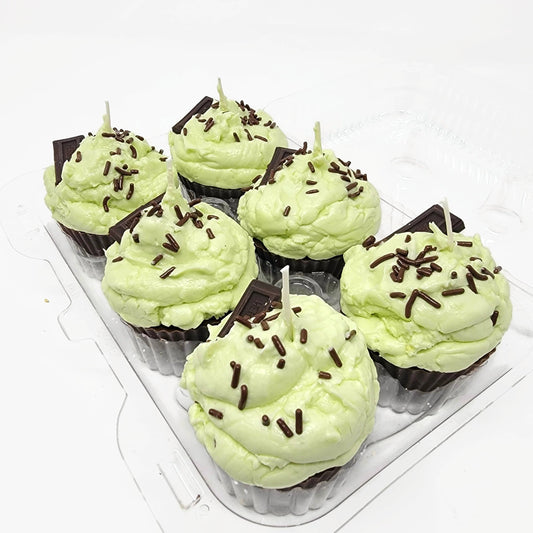 Scented Cupcake Candles - Chocolate Mint