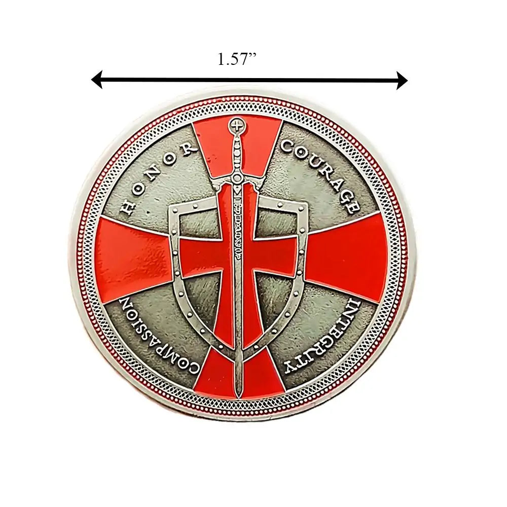 Knights Templar Crusader Shield Token Religious Coin