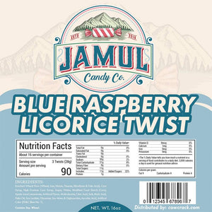 Jamul Candy Co. Blue Raspberry Licorice 16 OZ