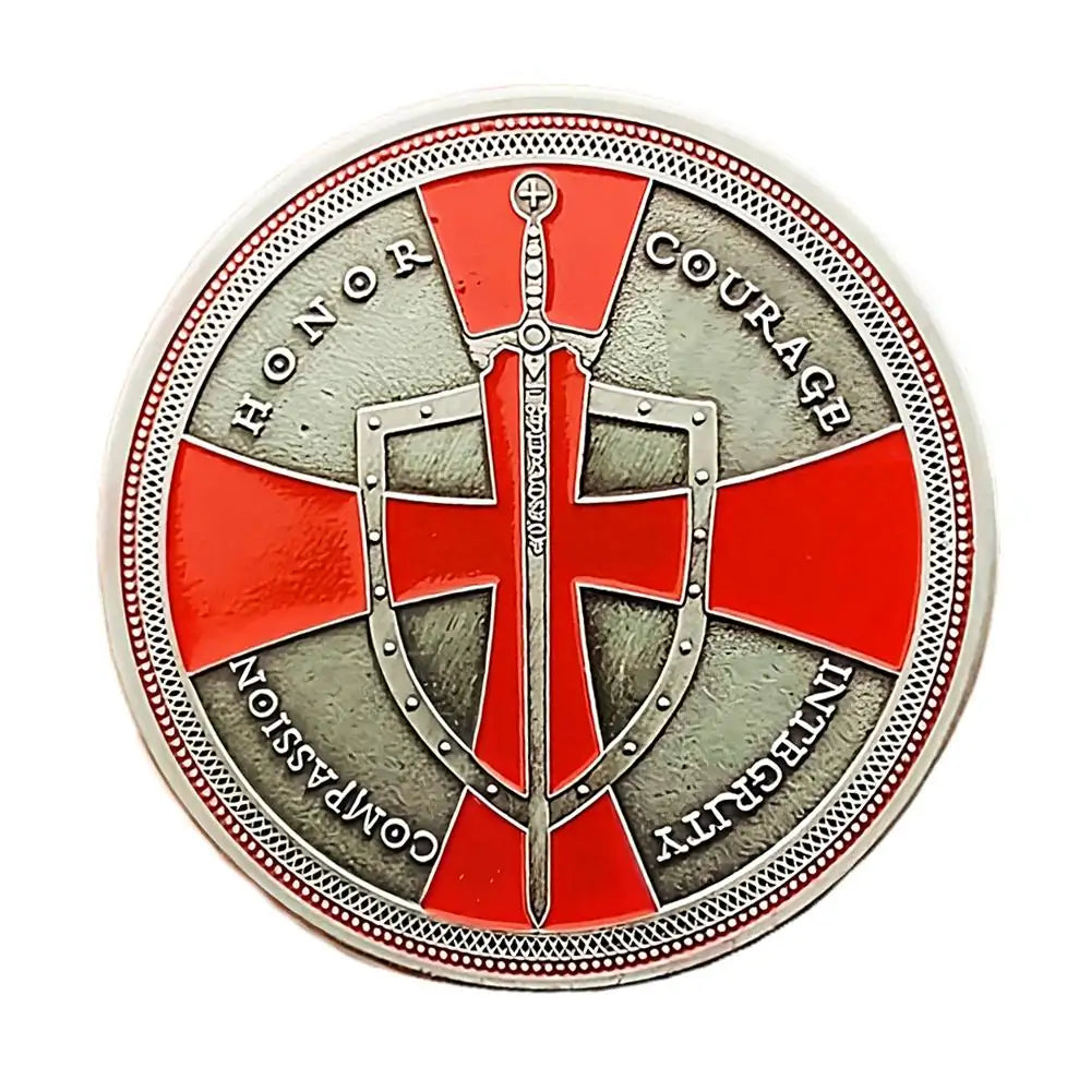 Knights Templar Crusader Shield Token Religious Coin