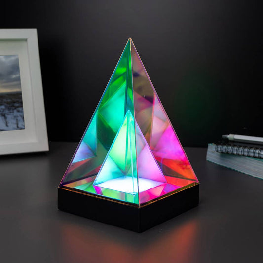 Novelty Sensory Light - Holographic Pyramid  Lamp