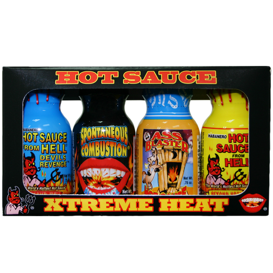 Travel Size Xtreme Hot Sauce 4 Pack