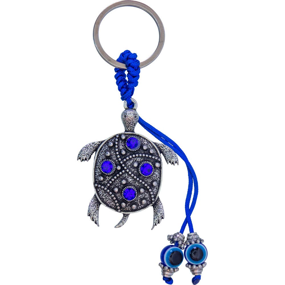 Evil Eye Talisman Key Ring - Turtle w/ Gems (Each)