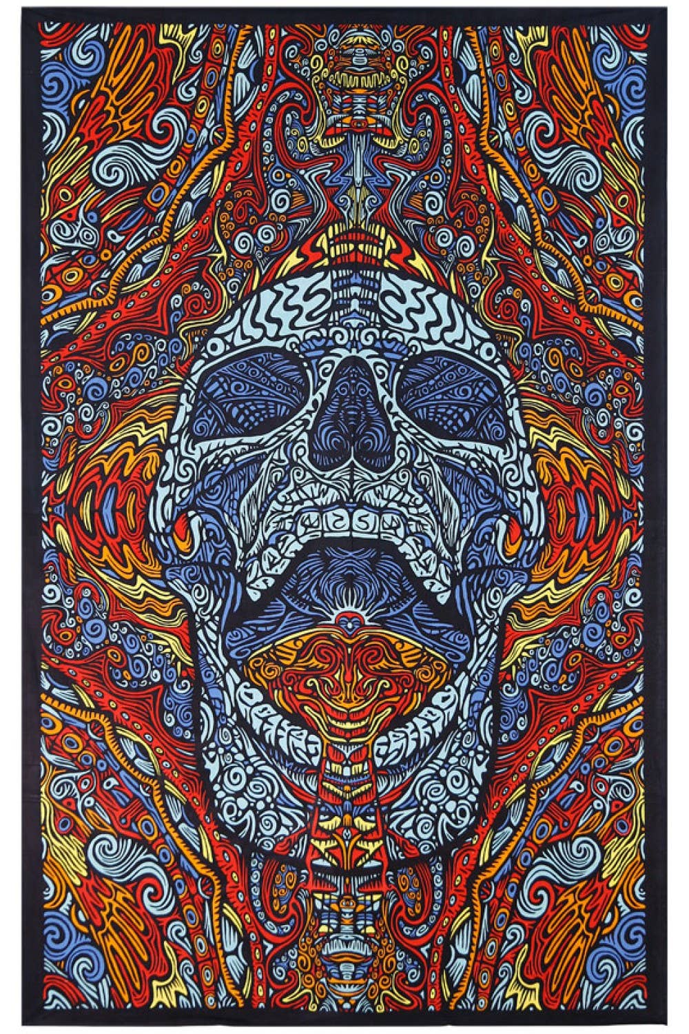 3D Tapestry Mindful Skull Hanger Packaged Tapestries Hippie