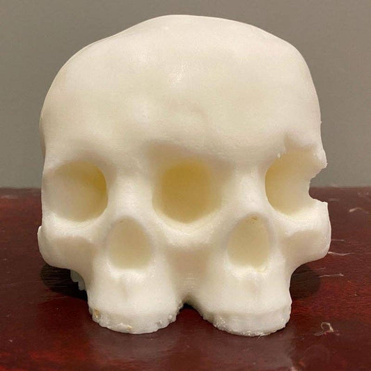 Conjoined Twins Skull Candle