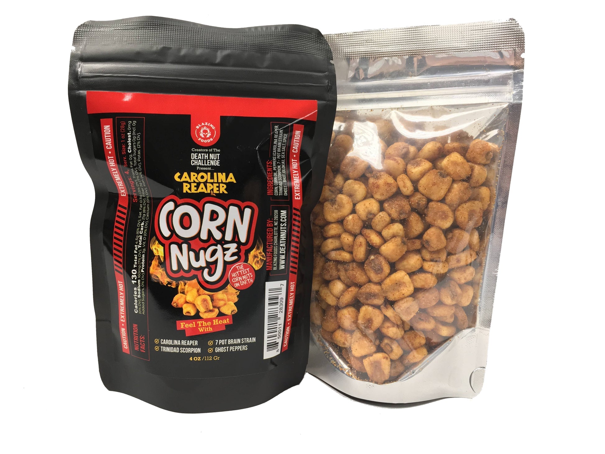 Carolina Reaper 4 OZ Corn Nugz - Spicy Nuts