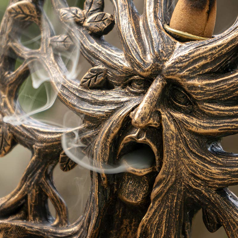 Tree Of Life Greenman Backflow Incense Burner