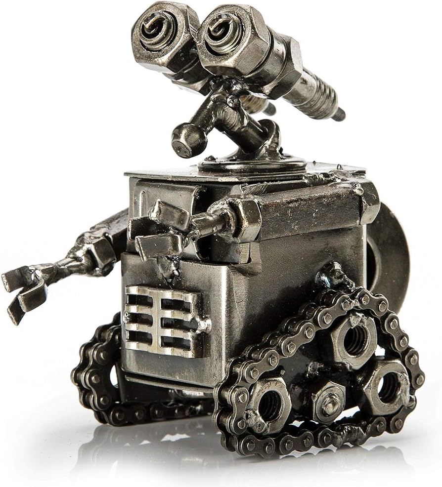 4" Wall-E Inspired Recycled Metal Sculpture